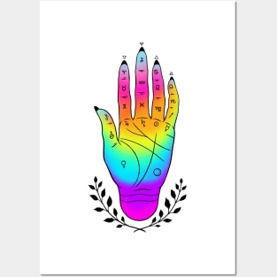 Palmistry hand Posters and Art